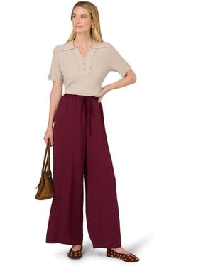 Adrianna Papell Airflow Woven Trouser - Red