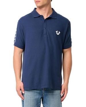 TRUE RELIGION Damask Polo - Blue