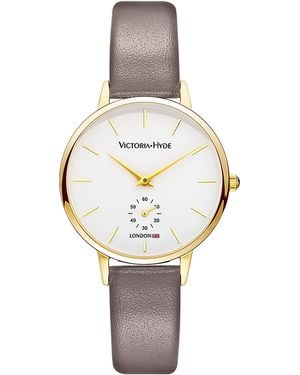 Victoria Hyde London Luxury Watch With Second Hand Design - White