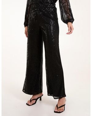 Blue Vanilla Sequin Trousers - Black