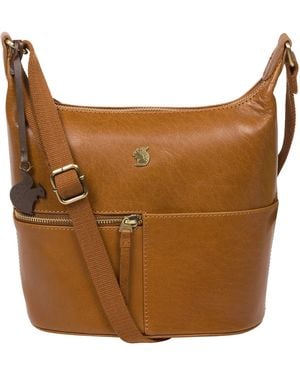 Conkca Little Kristin' Dark Leather Shoulder Bag Material_Real_Leather - Brown