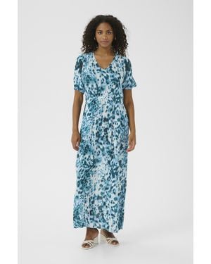 Kaffe Dress Regular Fit Leopard Print - Blue