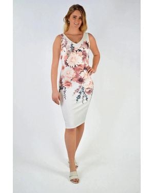 M&CO. Floral Sleeveless Dress - White