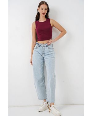 Bigdart High Waist Wide Leg Jeans - Blue