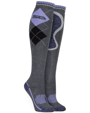 Storm Bloc Ladies Knee High Long Cotton Horse Riding Equestrian Boot Socks - Blue
