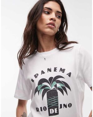 TOPSHOP Graphic Ipanema Tee - Grey