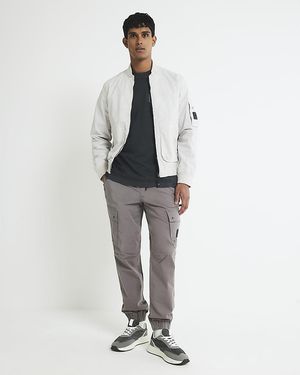 River Island Cargo Trousers Regular Fit - White