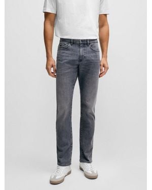 BOSS Dark Delaware Slim Fit Jean - Grey