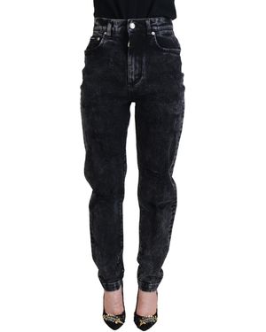Dolce & Gabbana Relaxed Fit Jeans Acid Wash Stijl - Zwart