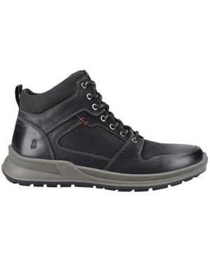 Hush Puppies Arnie Leather Ankle Boots - Black