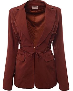 Club L London Lace-Up Detail Blazer Co-Ord - Red
