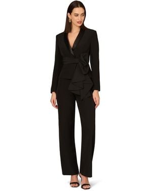 Adrianna Papell Stretch Crepe Jumpsuit - Black