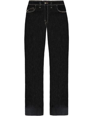 Armani Emporio J33 Regular Fit Wide Leg Jeans - Black
