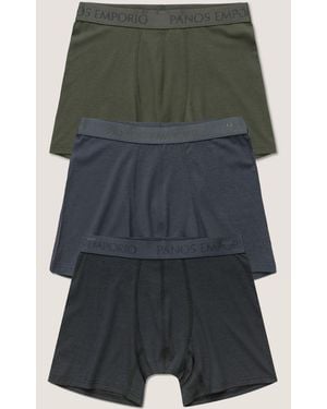 Panos Emporio 3Pk Base Bamboo Boxer - Green