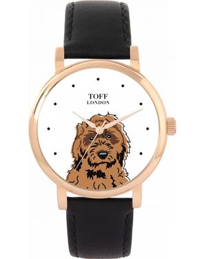 Toff London Tlws-19693 Ladies Cockapoo Dog Head Watch - Black