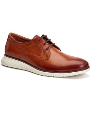 Base London Wing Leather Burnt Derby Shoes - Brown