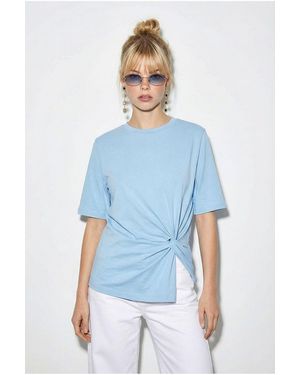 Bianco Lucci Cotton T-Shirt - Blue