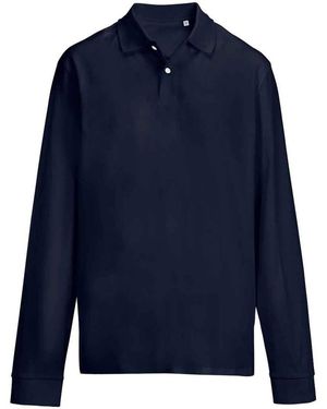 Sol's Adult Pique Long-Sleeved Polo Shirt (French) - Blue