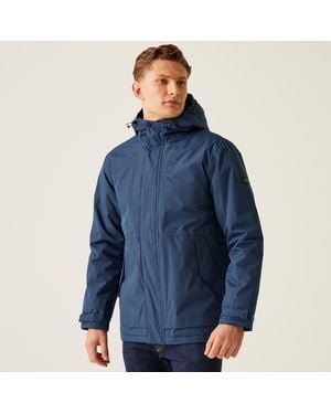 Regatta Sterlings Iv Waterproof Fleece Lined Jacket Coat - Blue