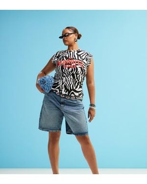 ASOS Design Denim Bermuda Short - Blue