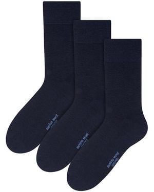 Steve Madden 3 Pairs Multipack Original Merino Wool Socks - Blue