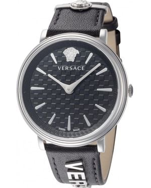 Versace Ve8104122 Ladies V Circle Watch - Grey