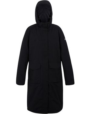 Regatta Ladies Yarli Longline Waterproof Jacket /Dark) - Black