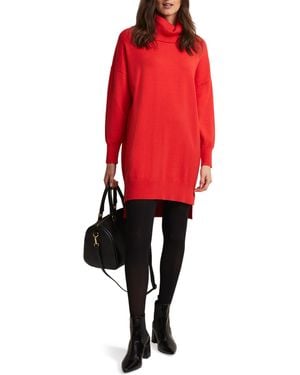Phase Eight Cecilia Cowl Neck Jumper Dress - Red