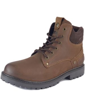 Wrangler Yuma Leather Lace Up Boots - Brown