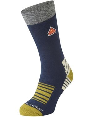 SealSkinz Single Layer Bamboo Mid Length Plain Hiking Socks For And - Blue