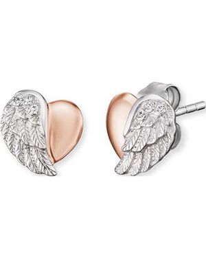 Engelsrufer Ere-Lilheartwing-Bi Ladies Heartwing Earrings - Metallic
