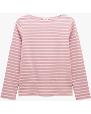 Joules Harbour Top Stripe Cotton - Pink