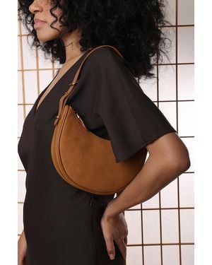 Where's That From 'Pebble' Modern Half Moon Shoulder Bag - Black
