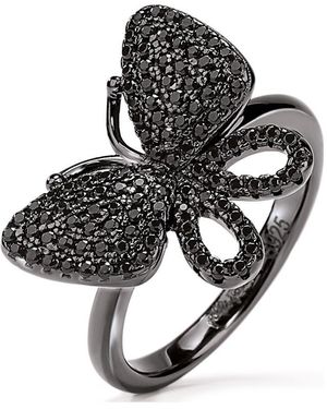 Folli Follie 3R17S062Kk-54 Ladies Ring - Black