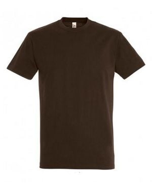 Sol's Imperial Heavyweight Short Sleeve T-Shirt Cotton - Brown