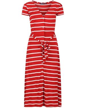 Regatta Maisyn V-Neck Short Sleeve Maxi Dress - Red