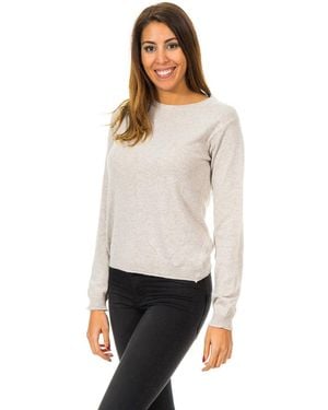 Met Damestrui Lange Mouwen En Ronde Hals 10dtl0169 - Wit
