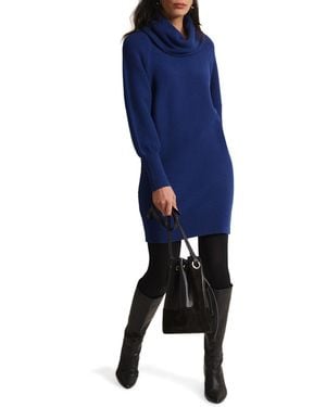 Phase Eight Dahlie Chunky Knit Tunic Dress - Blue