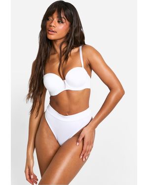 Boohoo Strapless Super Push Up Bra - White