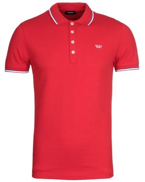 DIESEL T-Randy Twin Tipped Polo Shirt - Red
