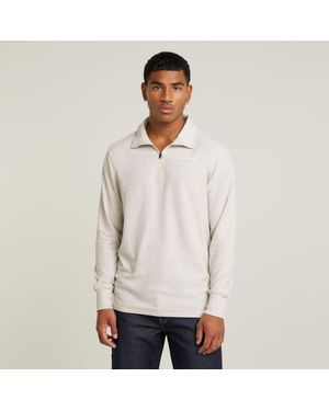 G-Star Lightweight Astro Half Zip Jumper - White