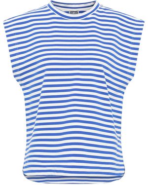 Dreimaster T-Shirt Blauw Wit