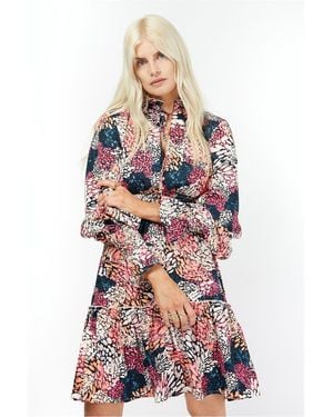 Little Mistress High Neck Maxi A-Line Dress - Blue