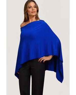 Betty Barclay Fine Knit Poncho - Blue
