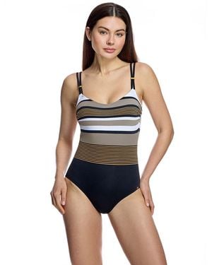Ory Swimsuit Round Neck Bathing Suit W261981 - Blue
