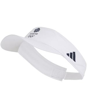 adidas Accessories Team Gb Pre Curved Visor With Logo - White