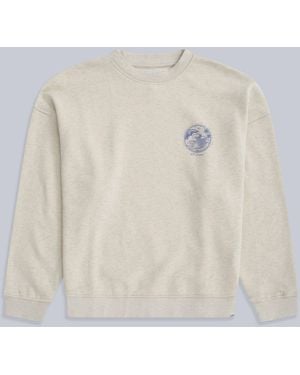 Mountain Warehouse 'Dakota' St Ives Regional Sweatshirt Casual Comfy Pullover Cotton - White