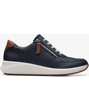Clarks Un Rio Zip Combination Trainers - Blue