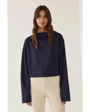Hiccup Comfort Fit Stitch Detailed Blouse - Blue