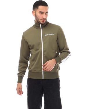 Palm Angels Classic Track Jacket In Groen Wit